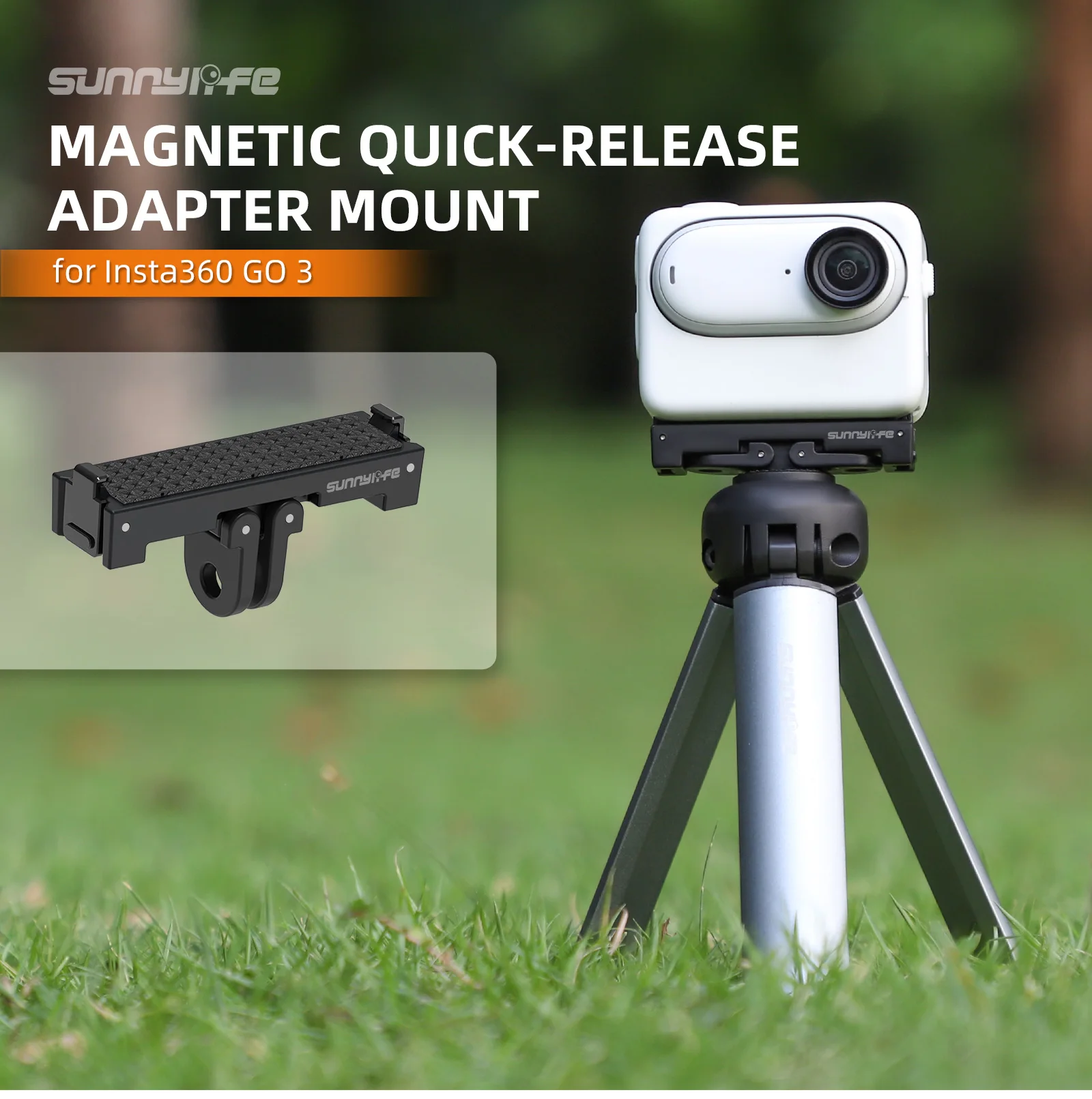 

For Insta360 GO3 Magnetic Quick Release Accessory Adapter for GO3 Thumb Camera Quick Release Plate Expansion