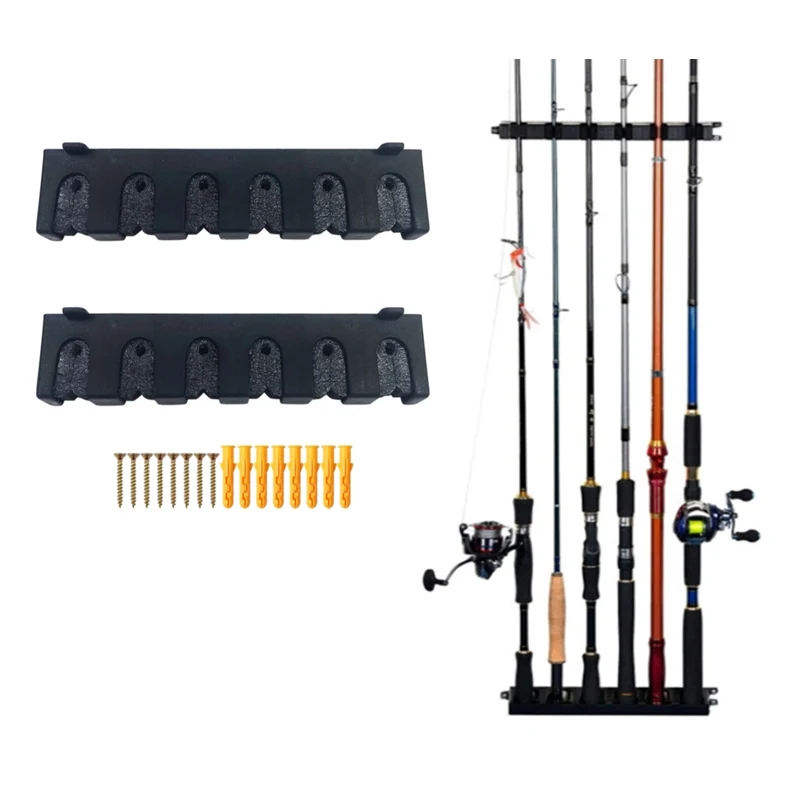 Fishing Vertical 6/8rod Rack Fishing Pole Holder Rod Holders Wall Mount  Modular For Garage Fish Pole Display Stand Fixed Frame - Fishing Tools -  AliExpress