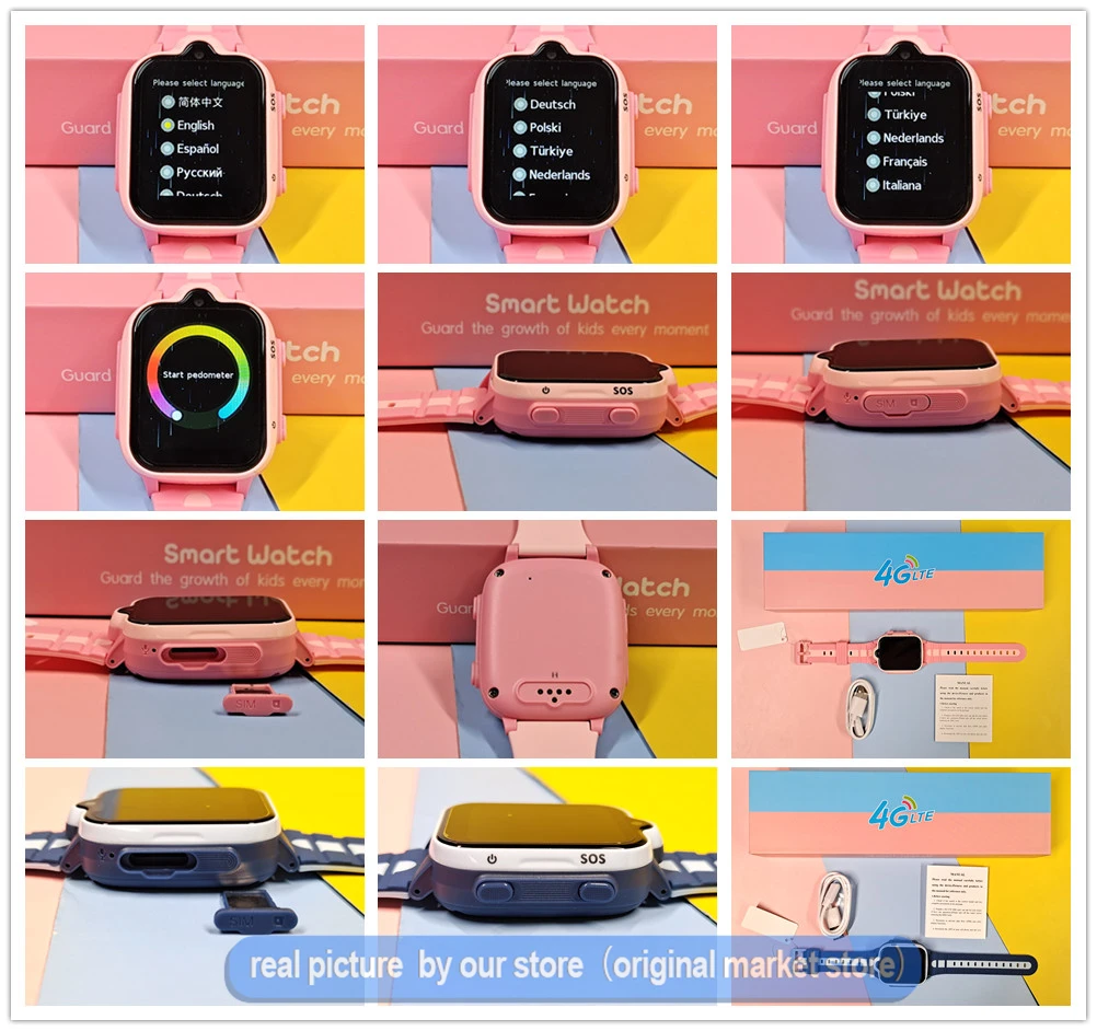 4G Kids Smartwatch Phone GPS Tracker SOS HD Video Call Touch Screen IP67 Waterproof Call Back Children Smart Phone Watch K15 K9