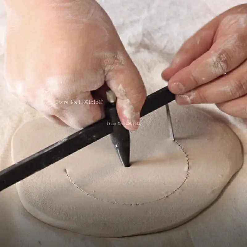 Ceramic Caliper Gauge for Plastic Clay Bar Purple Clay Pot Opening Measuring Tool Compass Cutter