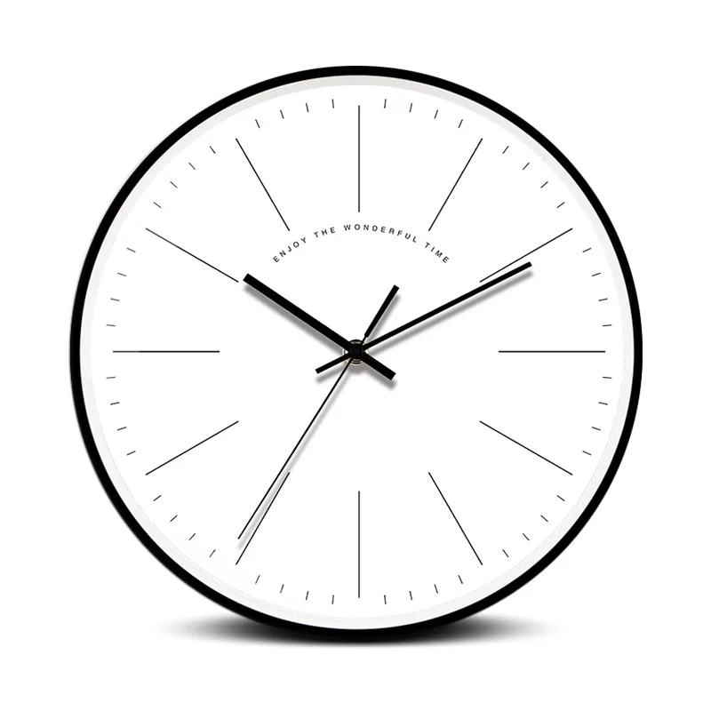 

Nordic Silent Simple Style Wall Clock Large Metal Glass Clocks Wall Watch Home Simple Modern Living Room Black Saat Home Decor