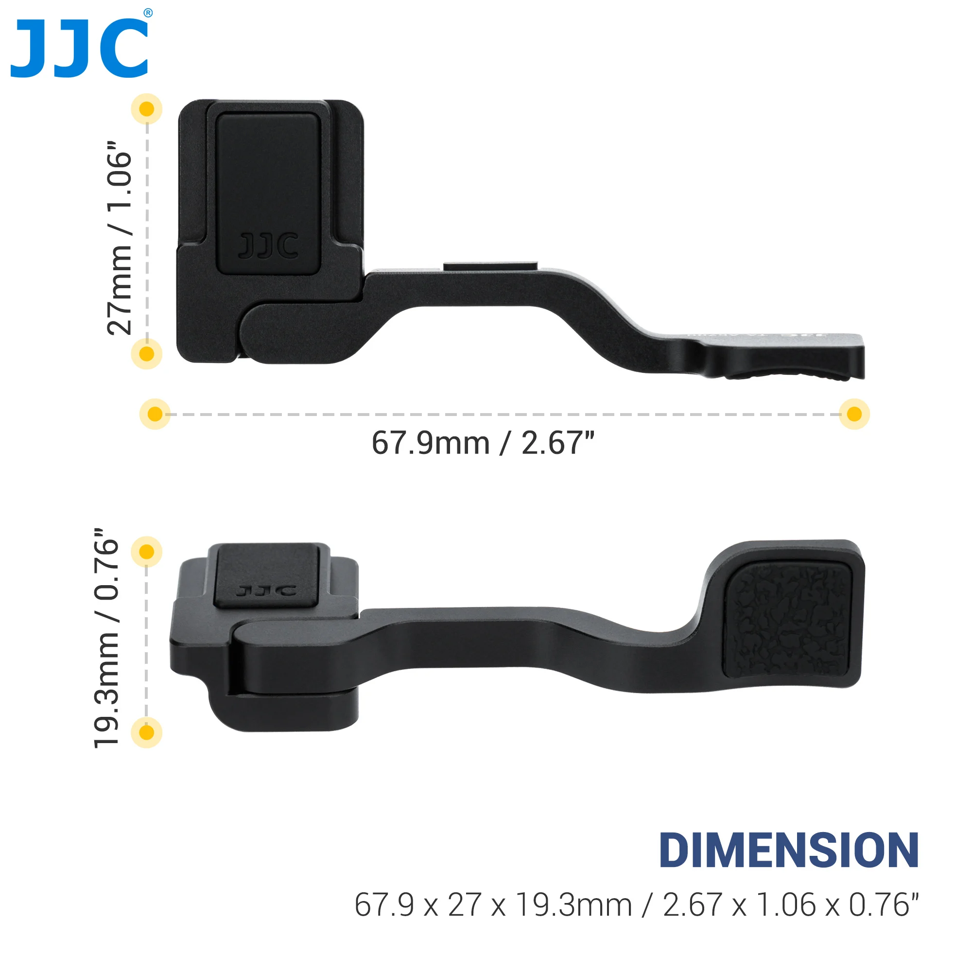 Jjc-折りたたみ式メタルハンドグリップカバー、サムアップ