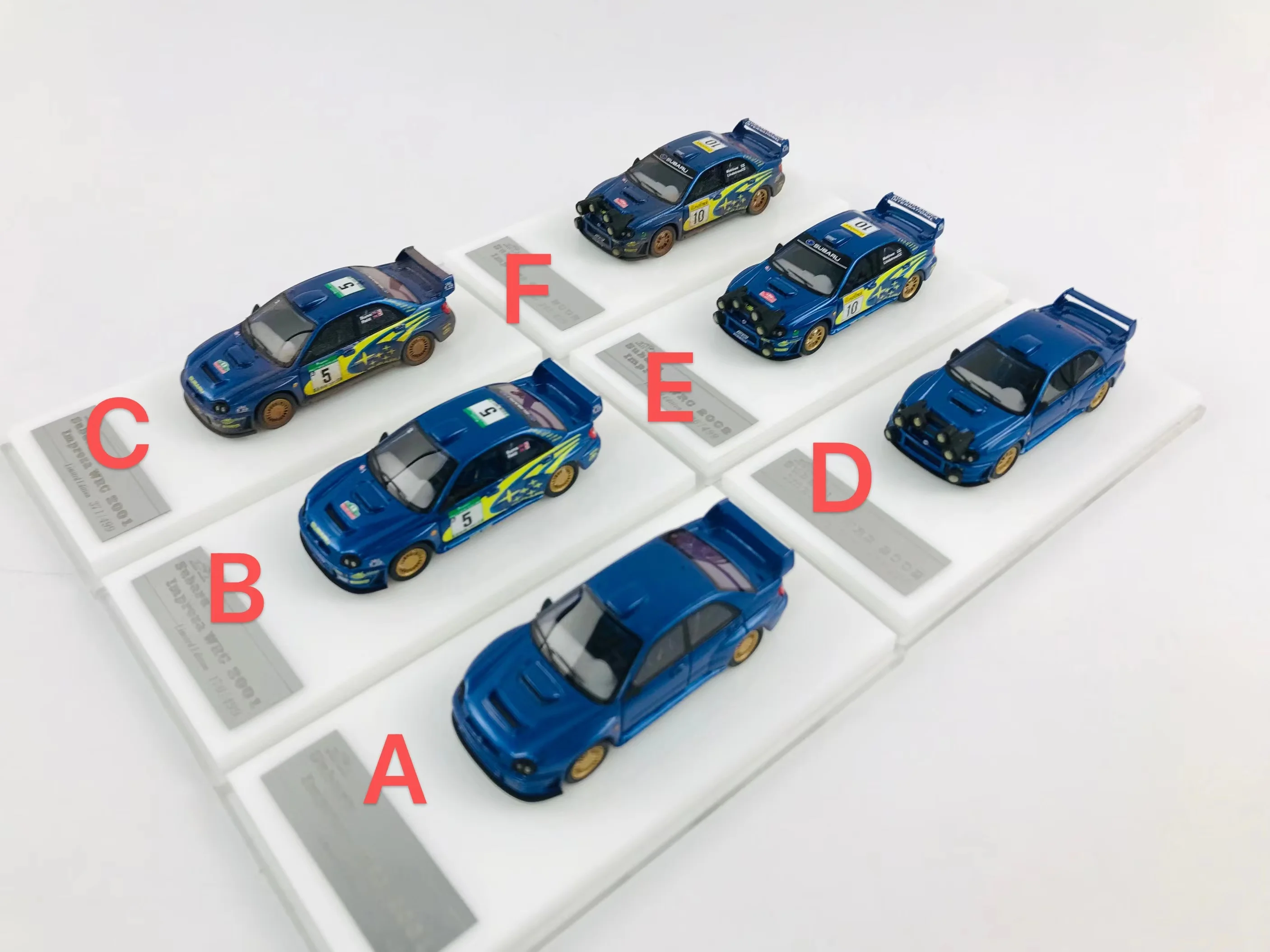 

VIP 1:64 Impreza STI WRC 2001 JDM Simulation Limited Edition Resin Metal Static Car Model Toy Gift