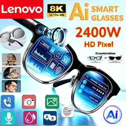 Lenovo Smart AI - Enhanced Sunglasses with Hands - Free Calling and Music Playback - Black Upgrade AI