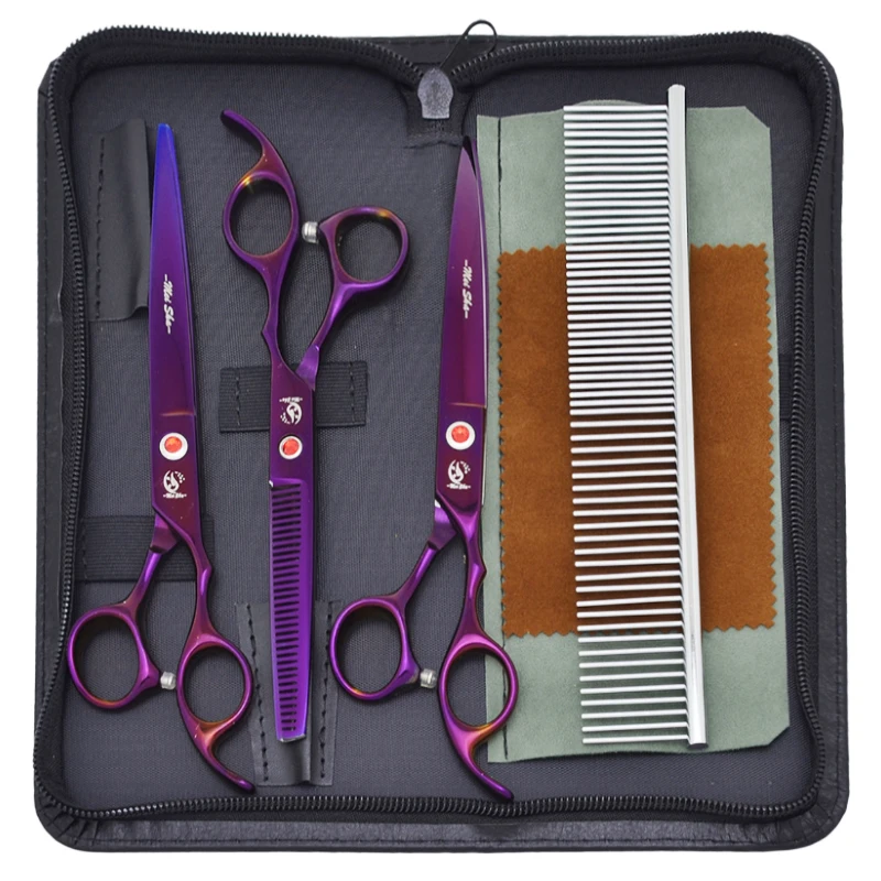 

7.0" Meisha Professional Pet Grooming Scissors Animals Straight Curved Cutting Hair Scissors Thinning Shears Dog Clippers B0020A