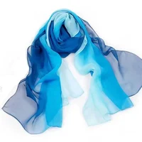 160*50cm Gradient Fashion Chiffon Scarf Women's Long Wraps and Shawls Lady Spring Autumn Scarves Bandana Hijab Stoles 1