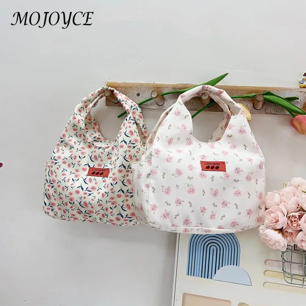 Lunch Bag for Women Men Cute Floral Lunch Tote Bag Reusable Lunch Container Zipper for Home School Office Outdoor Use 3