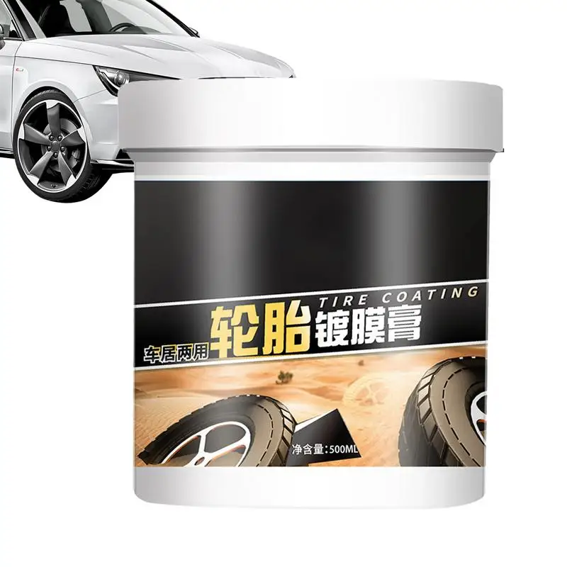 

Tire Cleaner And Shine Glazing Wax 500ml Waterproof Rim Shine Wheel Care Products universal Effectual Solid Tire Coating Paste