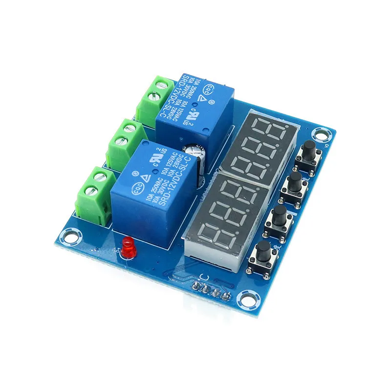 ZFX-M452 LED 디지털 온도조절기 온도 습도 제어 온도계 습도계 컨트롤러 릴레이 모듈 AM2301 프로브, DC 12V