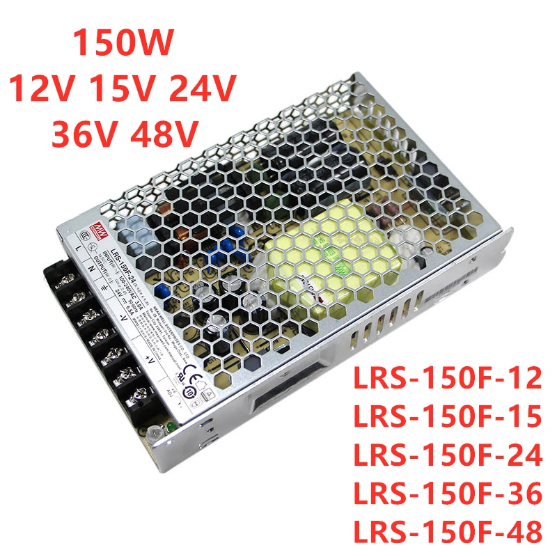 

MEAN WELL 150W 12V 15V 24V 36V 48V Single Output Switching Power Supply LRS-150F-12 LRS-150F-24 LRS-150F-36 LRS-150F-48