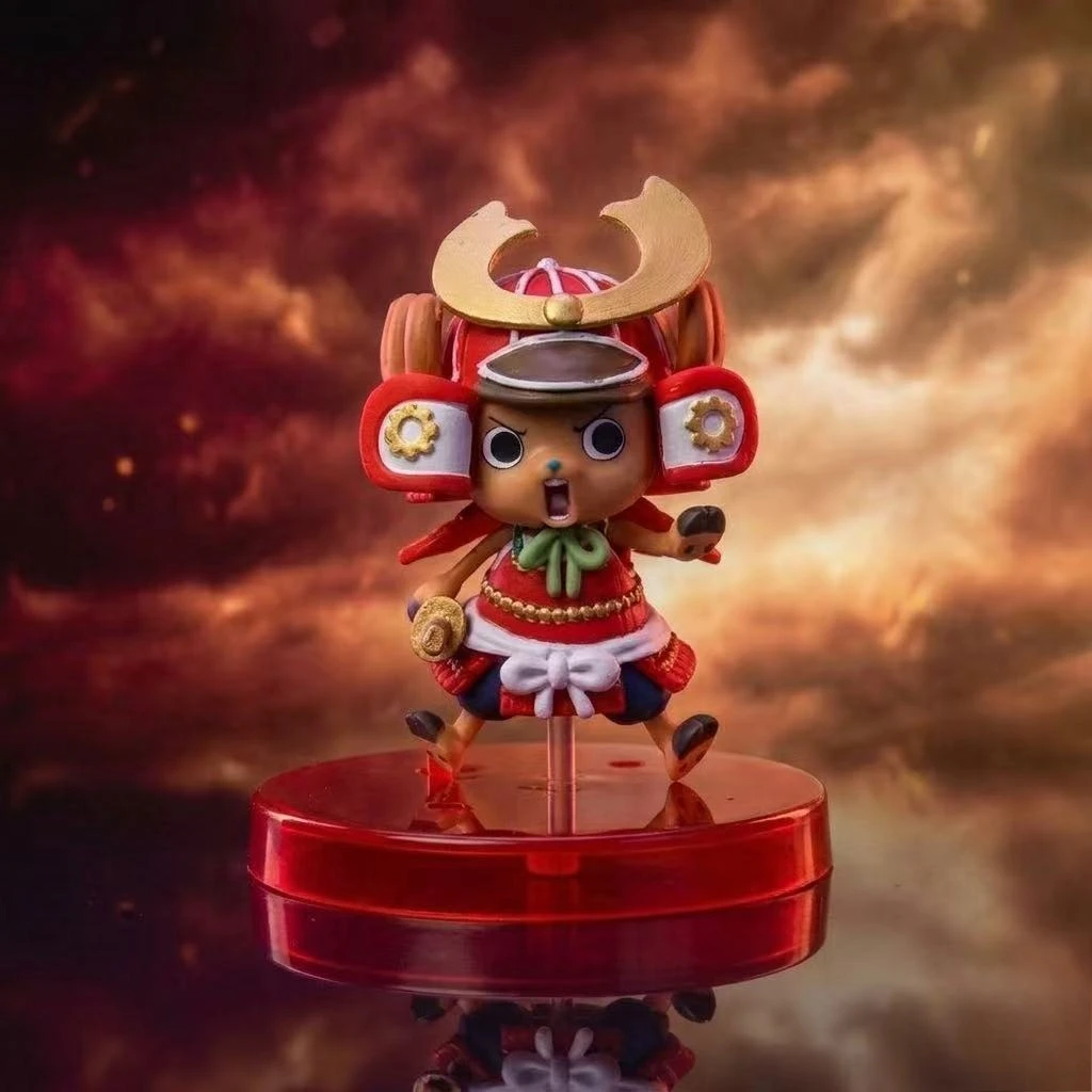 9cm Anime One Piece Figur Luffy Chopper im Samurai-Outfit Figurine Statue Modell PVC Sammlerstück Desktop Actionfigur Spielzeug Kindergeschenke