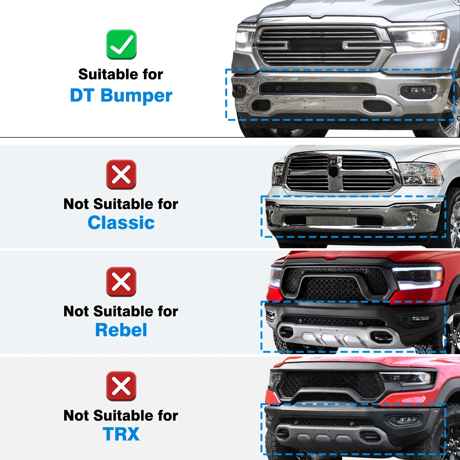 Mopar Staffa Targa Anteriore Originale Per Dodge Ram 2019 - Parte #68274215AE