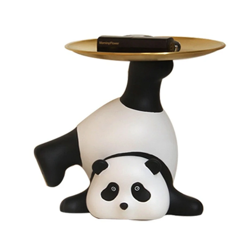 

1 PCS Panda Storage Decoration Entrance Tray Bracelets Porch Ornament Tray Home Decorations