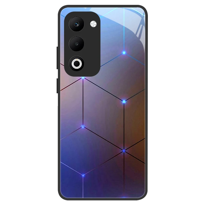 Durable Tempered Glass Protective Phone Case with Hard Bumper