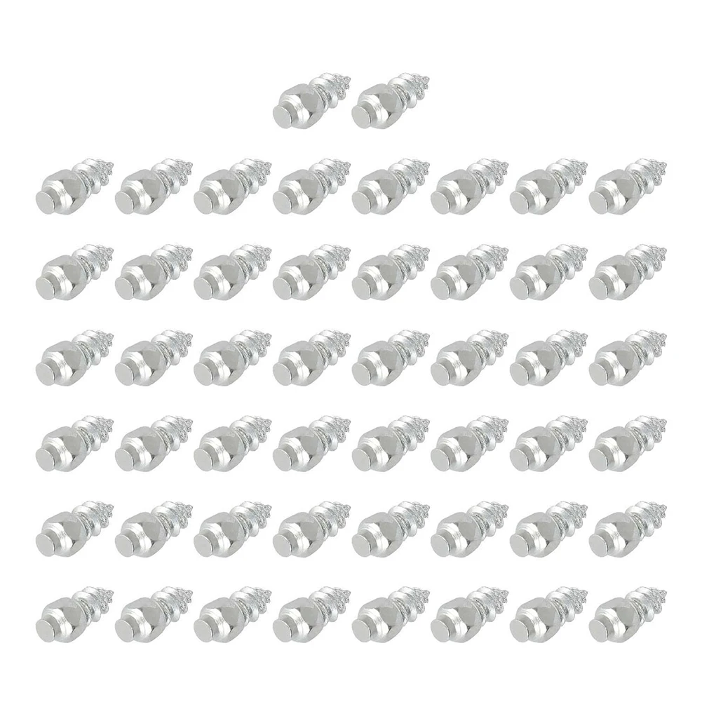 50 Stück Reifen-Hartmetall-Schraubenspikes, rutschfeste Nägel für Auto, Motorrad, ATV, Schnee, Reifen, Spikes, harte Legierung, Bolzenschrauben – Detail 6