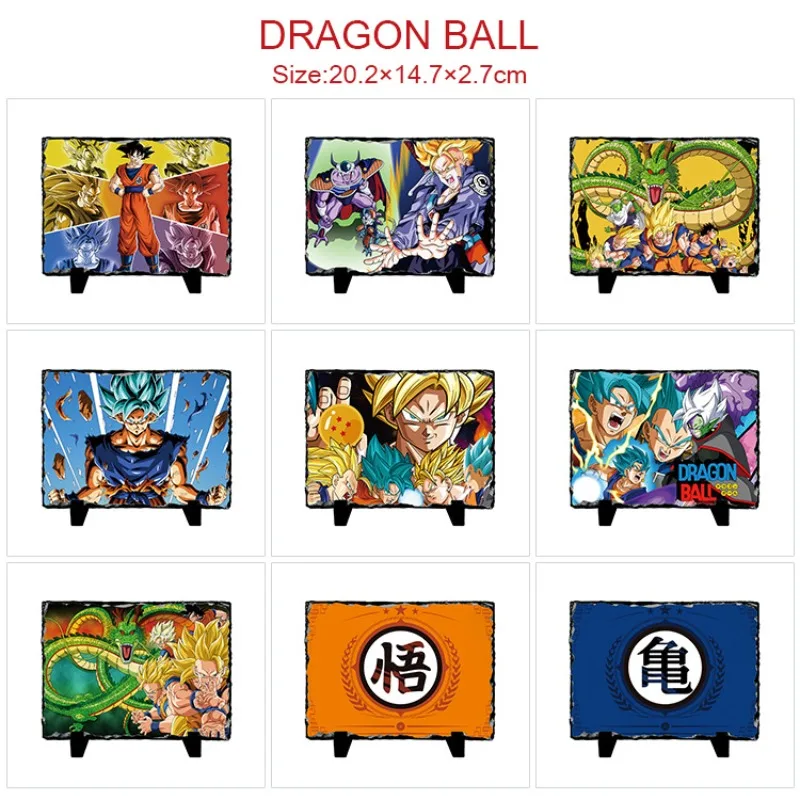 Dragon Ball Periferiche Slate Paintings Anime Exclusive Picture Album Cartoon Uv Printing Natural Slate Blue Slate Paintings Goku