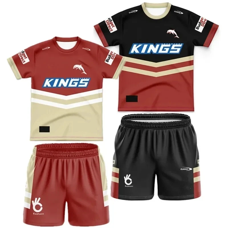 

2024 Dolphins Kids Kit Home/ Alternate Rugby Jersey Size:16-26 （Print Custom Name Number）