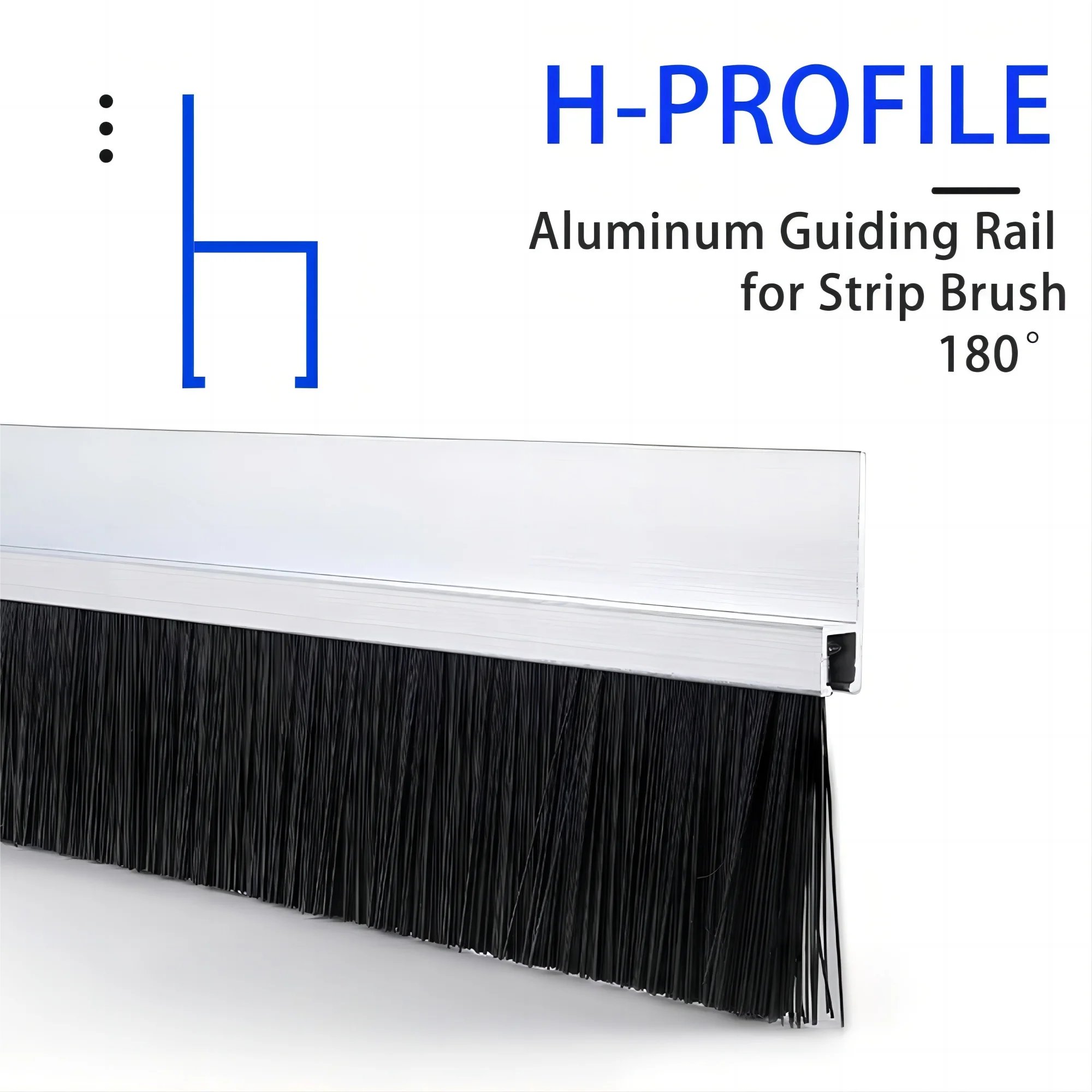 H-Typ Dichtungsstreifenbürste 8x8mm für Industrietüren, Fenster, Wetterschutz, Scheunen, Laderampen, CNC-Maschinen, Gehäuse – Staub-, Lärm- und Insektenschutz – Detail 11