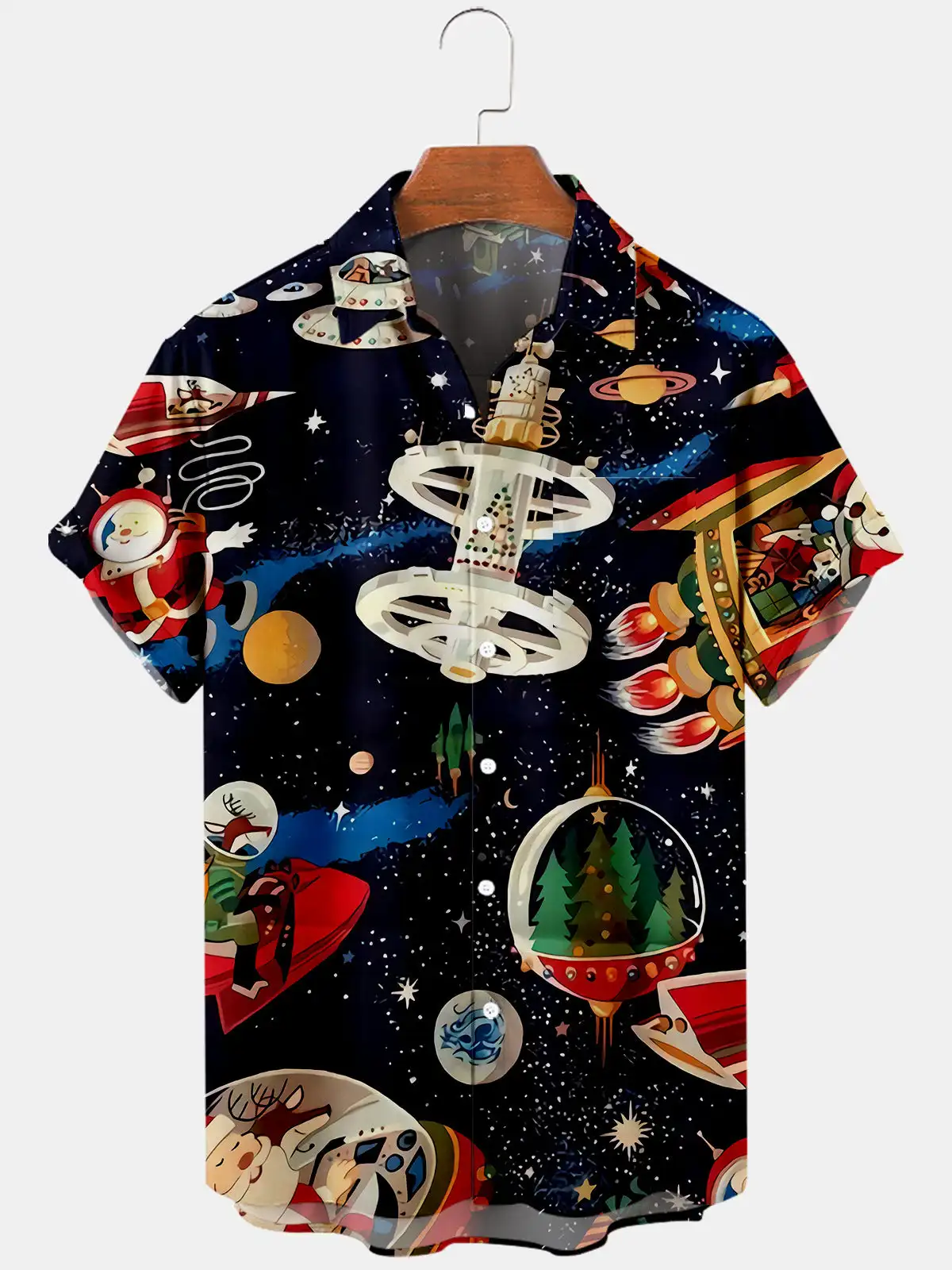 

Men's Christmas Festive Atmosphere Short Sleeve Shirt