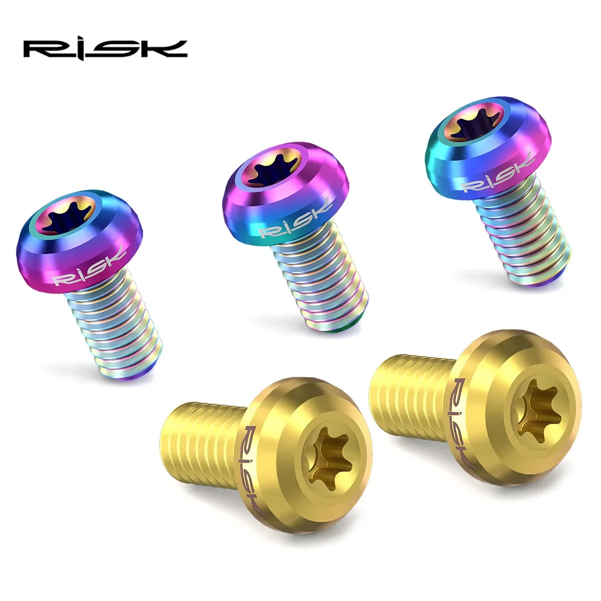 12 Bulloni In Titanio M5 X 10mm – Blu, Testa T25, Per Rotori Freno Disco Bici (Shimano, Avid, Hayes, Sram) - Foto 3