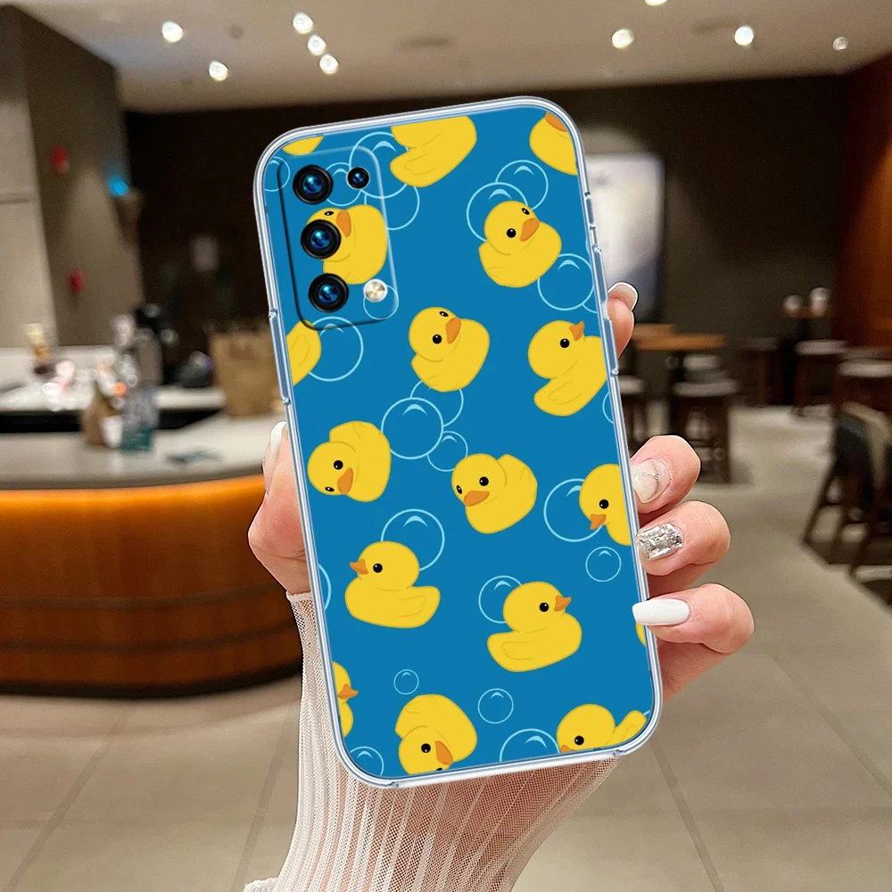Cartoon Duck Transparent Phone Case