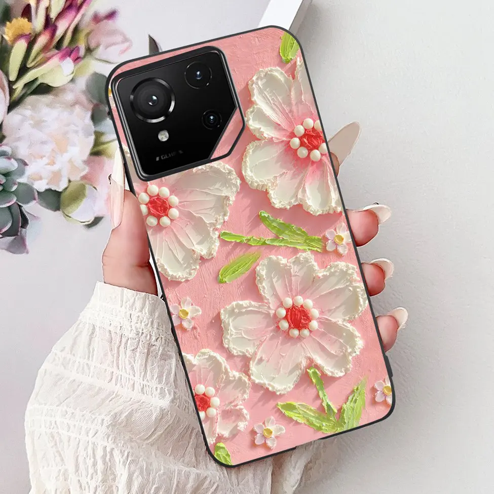 Luxury Cute Cat Silicone Shockproof Bumper Back Cover - Stylish Painted Design