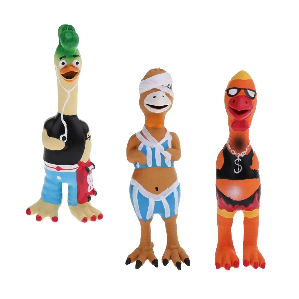 

Latex Chicken Dog Toys Squeaky Toys Chicken Chew Toys 23cm