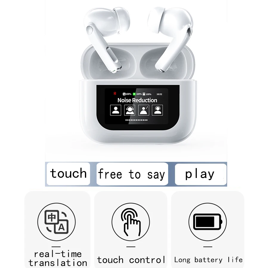 YW07Translation Earphone Simultaneous Interpretation Headphone Support 138 Languages Online Offline Translation Wireless Headset translator earbuds,translator earphones,translation headset
