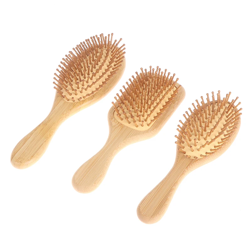 

New Arrival Hair Brush Wood Handle Boar Bristle Beard Comb Styling Detangling Straighten Brown Lotus Boar Bristles Massage Comb