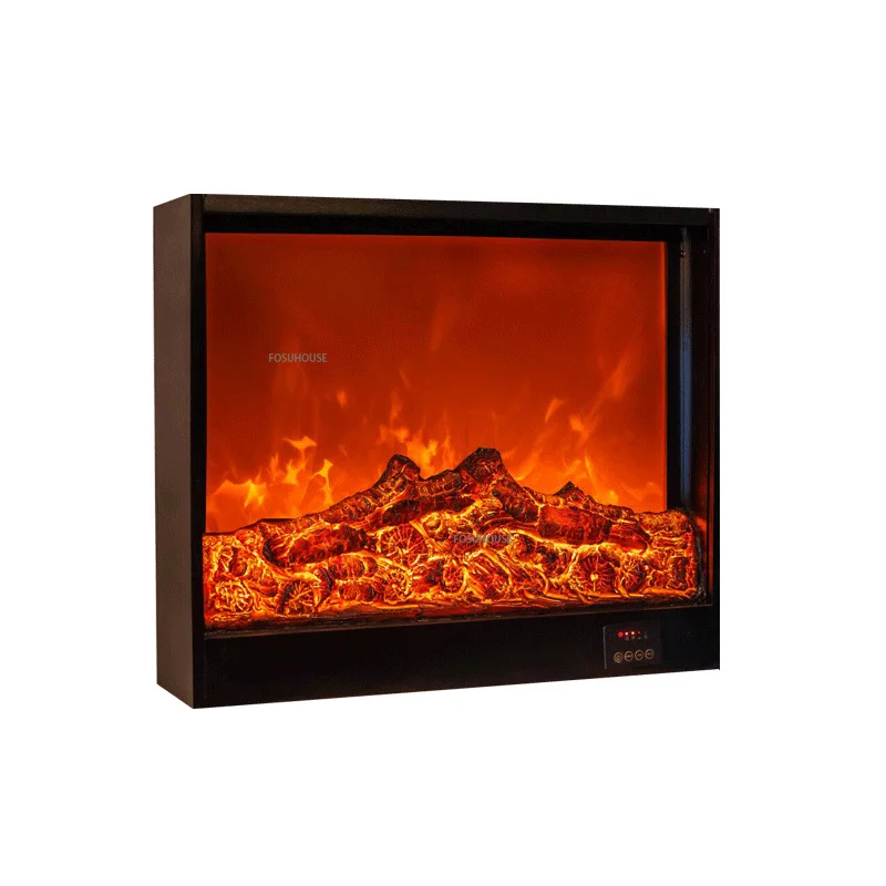 European Living Room Decorative Fireplace TV Cabinet Electronic Fireplaces Modern Indoor Background Wall Embedded Winter Heater