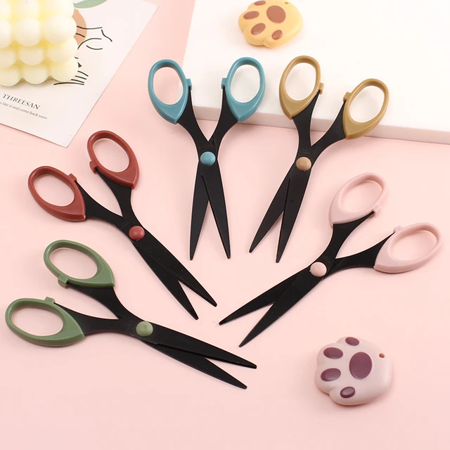 Cute Simple Style Multifunctional Stainless Steel Hand Scissors Mini  Portable Kawaii Art Scissors School Handmade Scrapbooking