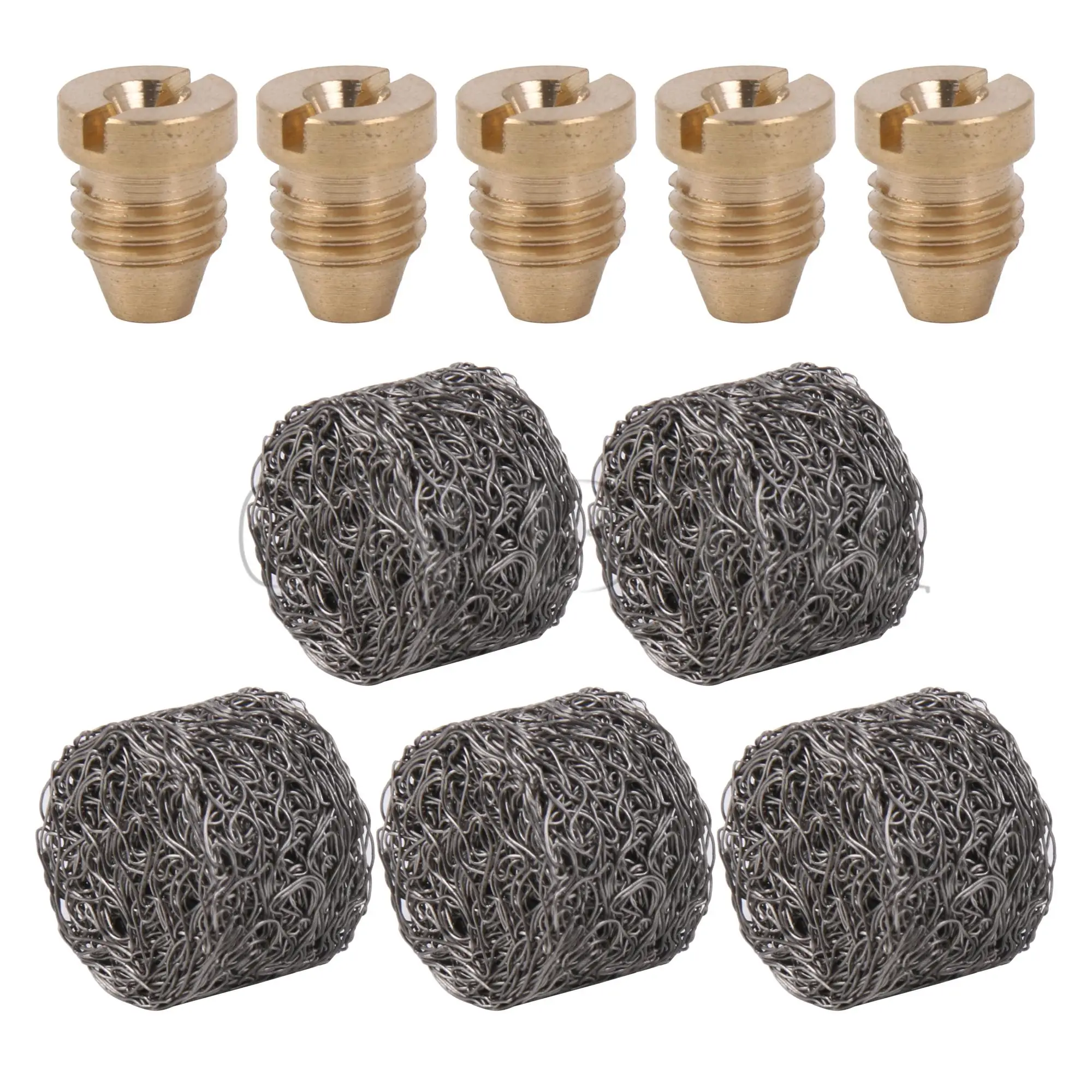

CNBTR 10Pieces Brass Thread Nozzle 1160psi 1.1mm Mesh Filter for Snow Foam Lance