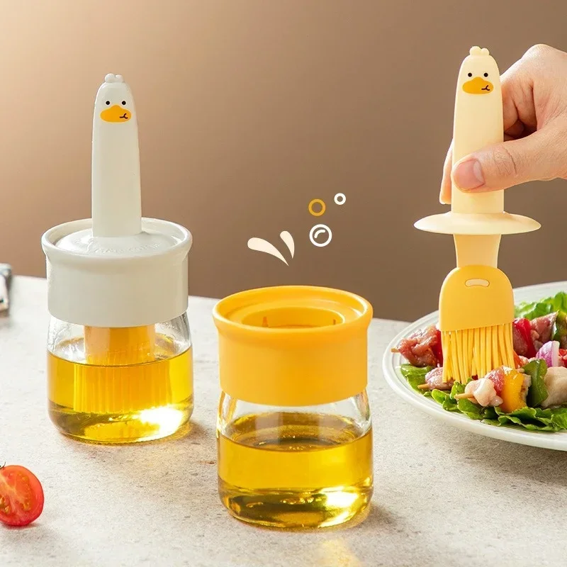 Silicone Oil Brush Bottle for BBQ Cooking and Baking