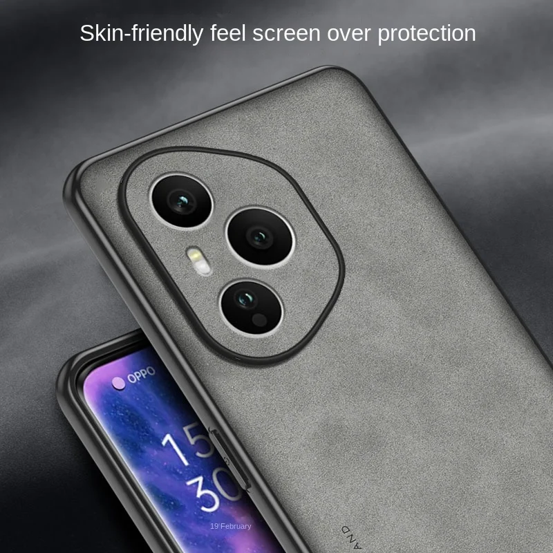 Premium Silicone Bumper PU Leather Matte Back Cover