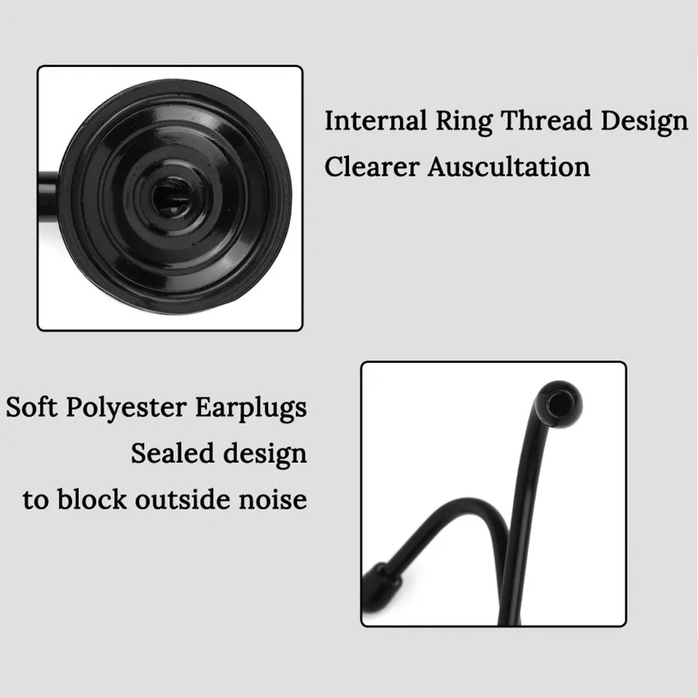 Medical Stethoscope Doctor Stethoscope Professional Stethoscope Medical Cardiology Nurse Student Medical Equipment Device Black&White