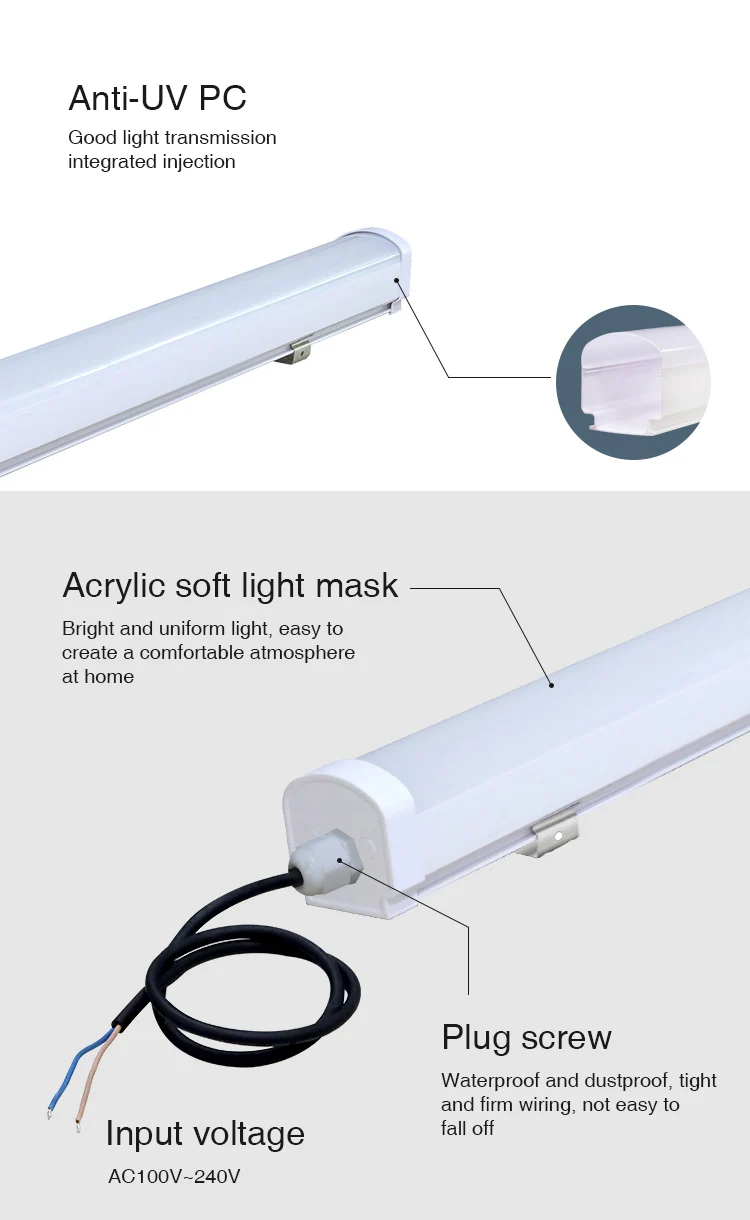 Miboxer Professional 18W RGB + CCT LED Linear Light LL1-18 1900Lum AC110-220V For Home Decoration Compatible With Voice Assistant