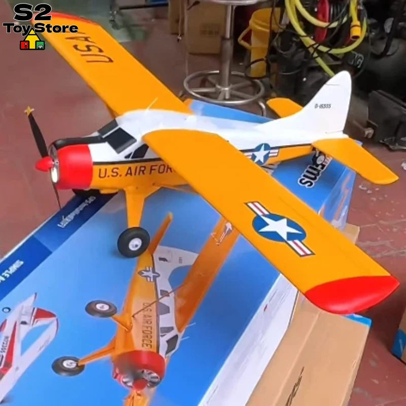 FMS 800mm 비버 RC 비행기 초보자용 트레이너 비행기, 높은 날개로 쉽게 조종 가능하고 안정적인 전동 키트, 남자아이 선물
