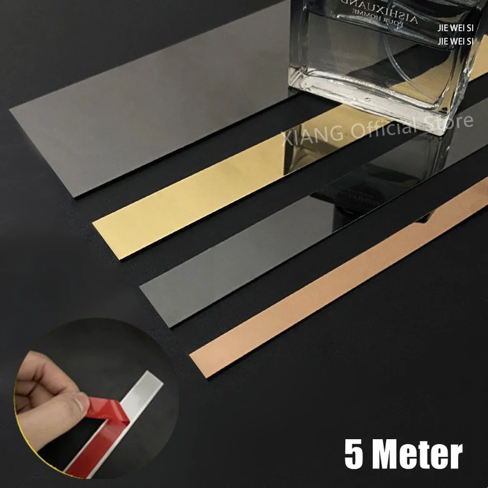 5M-Background-Wall-Sticker-Gold-Ceiling-Flat-Decor-Line-Stainless-Steel ...