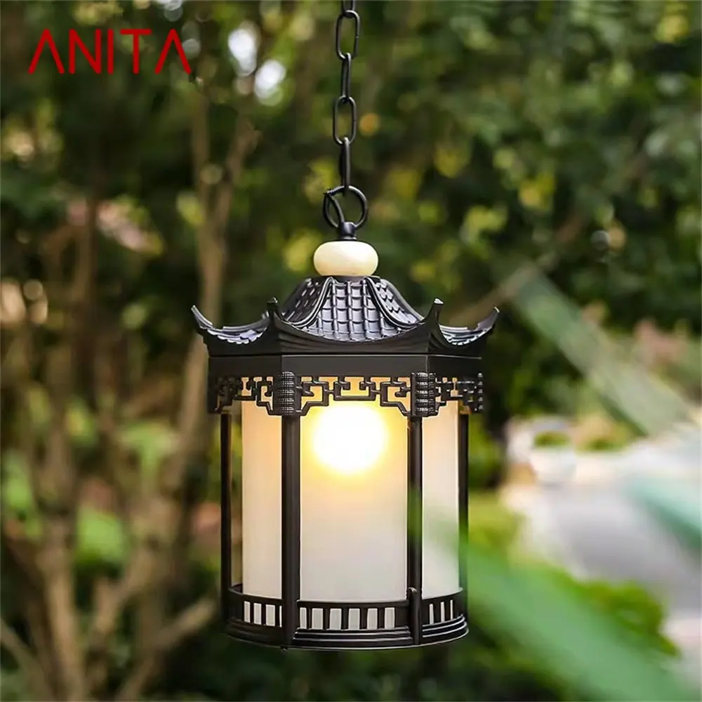 

ANITA Classical Pendant Light Outdoor Retro LED Lamp Waterproof for Home Corridor Decoration