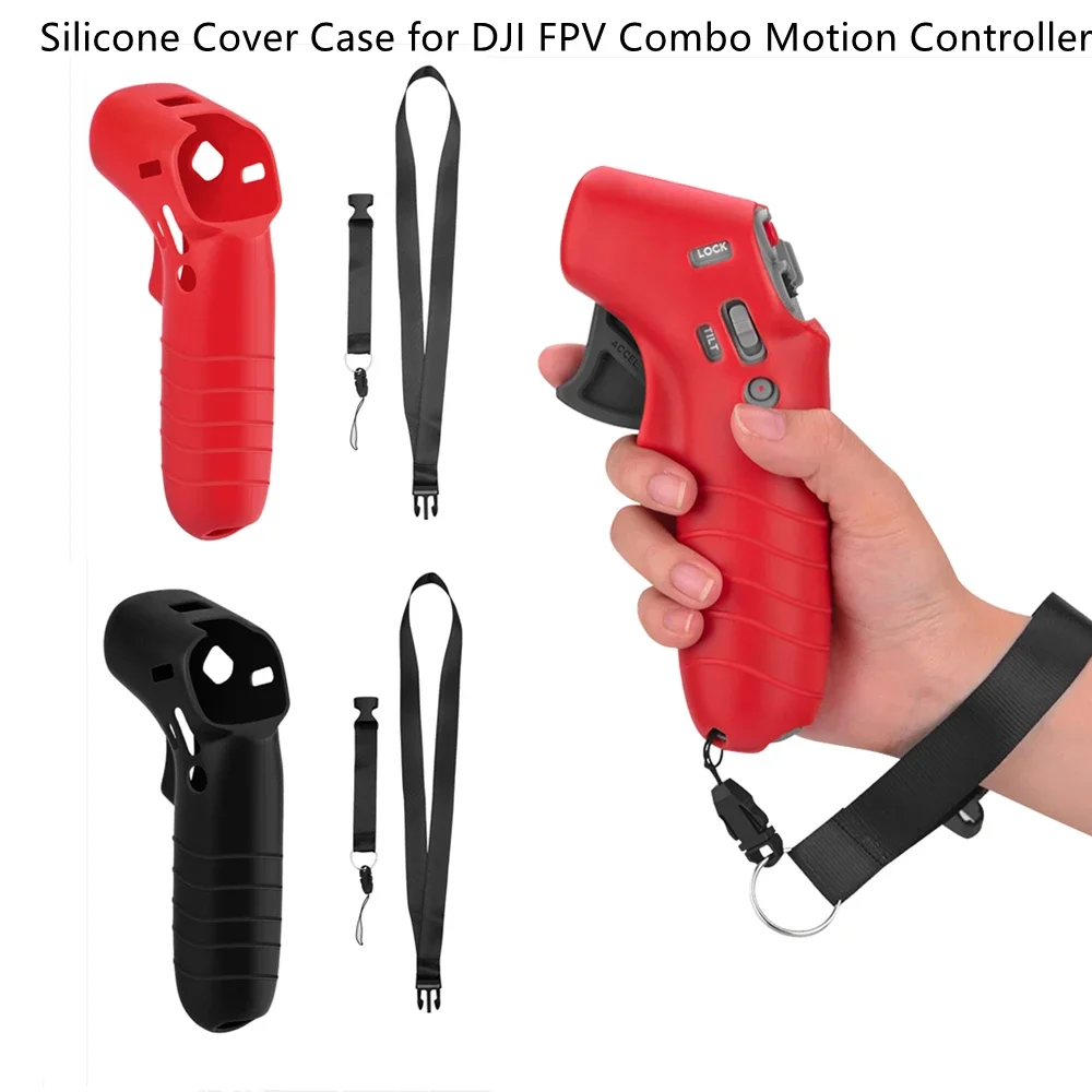 Custodia In Silicone Per Dji Avata/Fpv Combo Motion Controller Cordino Tracolla Pelle Protettiva Per Dji Drone Rc Accessorio
