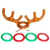 Inflatable Reindeer Antler Hat with Rings Christmas Games Inflatable Reindeer Antler Hat Ring Toss Game Christmas Party Games 2