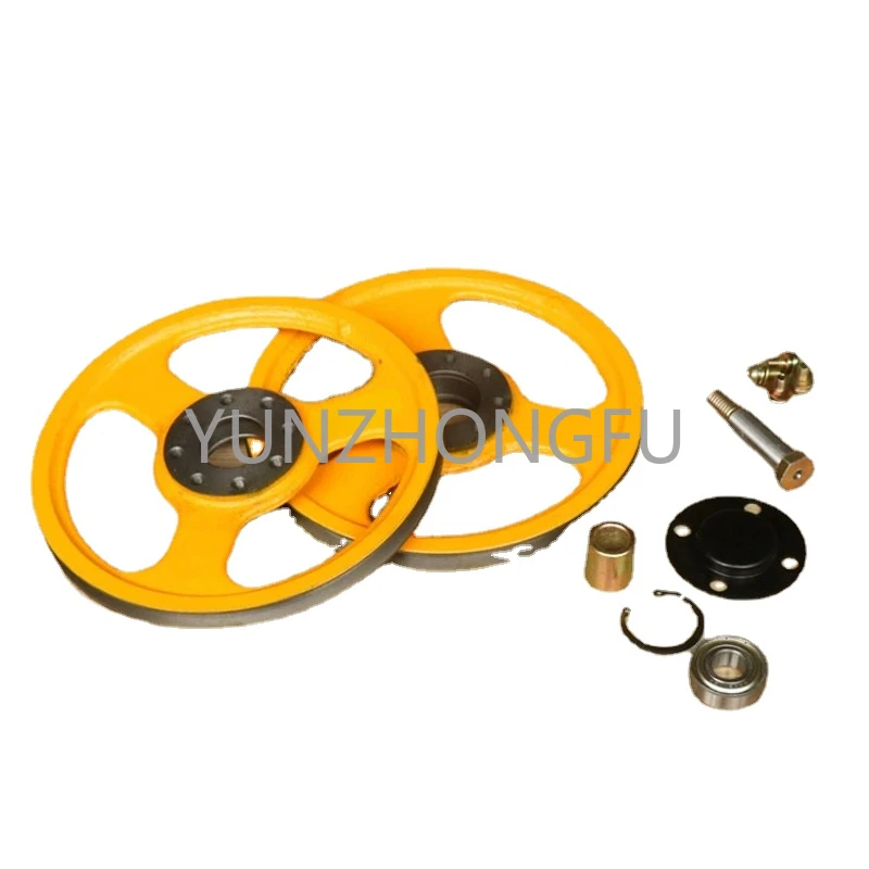 

Speed limiter of tensioning device for 6mm steel wire rope with 190×15×6202 bearing rod of elevator tensioning wheel