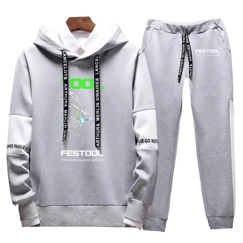 Festool 2023 Spring and Autumn New Style Printing Men High Quality Fashionable Lace-up Designe Sets Hoodie Sweatpants Suits