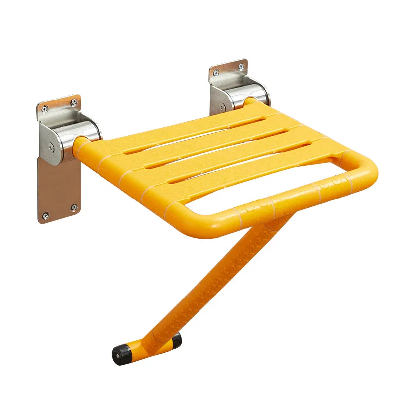 Bathroom shower folding stool bathroom safety anti-slip hanging stool toilet elderly bath seat wall-mounted wall chair 5