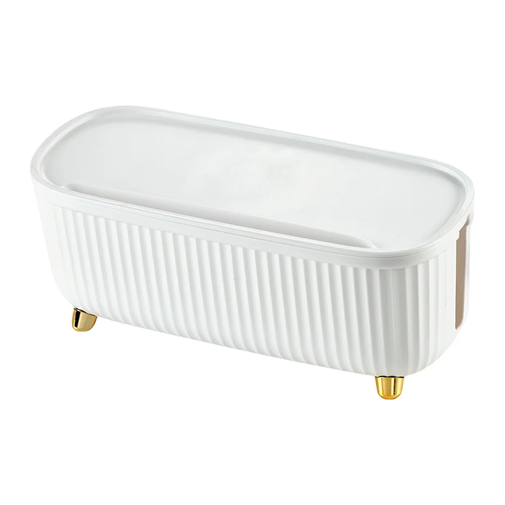 

Light Luxury Wire Finishing Box Storage Bins Desk Organizer Abs Socket Container