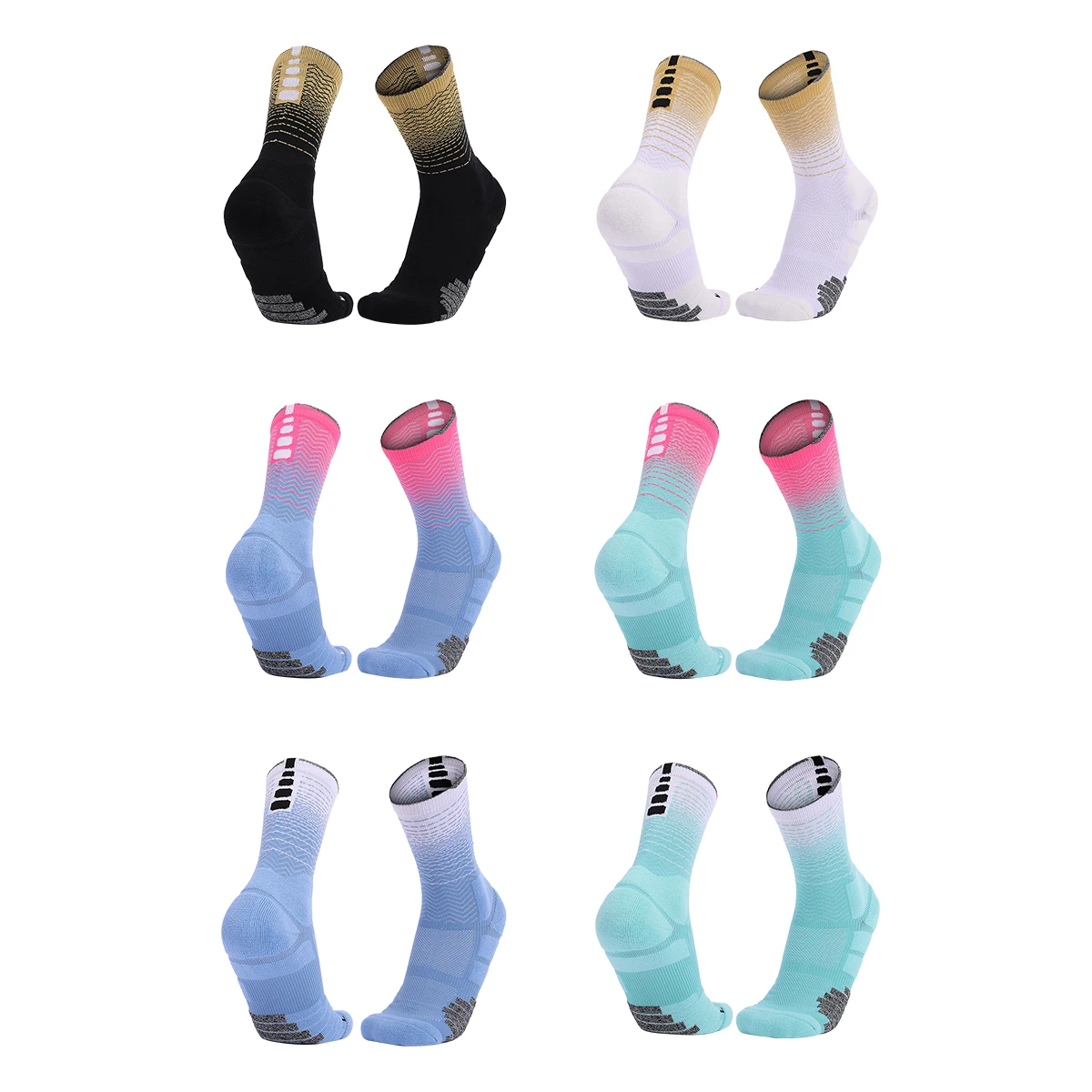WRELS Running Socks Fitness Sports Quick Drying Sweat Breathable Professional Marathon Running Socks Anti-friction Soft Socks