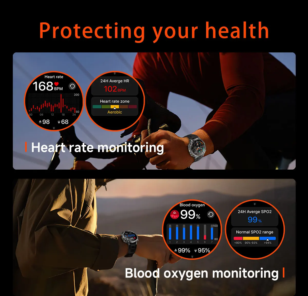 Military Smart Watch For Men Gps Waterproof With Strong Flashlight_voghion.com