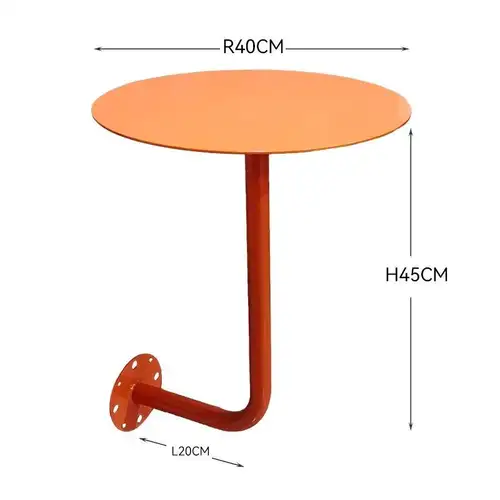 Wall-Mounted Small Round Table for Cafe Milk Tea Shop Corner Booth Space-Saving Bistro Counter Dessert Bar Wall Installation - Image 13