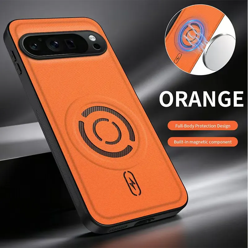 Luxury Technology Fabric Phone Case with Magsafe and Anti-Drop Back Cover