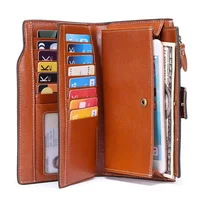 SENDEFN Fashion Women Wallets Long Split Leather Large Capacity Credit Card Wallet Phone Purse Female 1